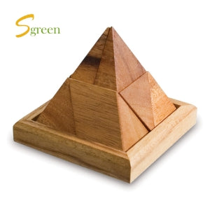 sgreen wooden pyramic block - creative box for kids