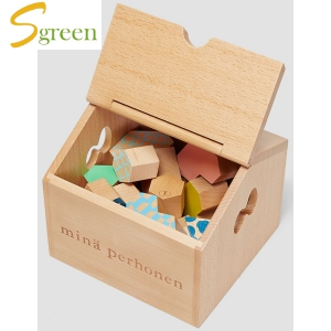 Sgreen Wooden Box Contain Geometric Shape  Bar